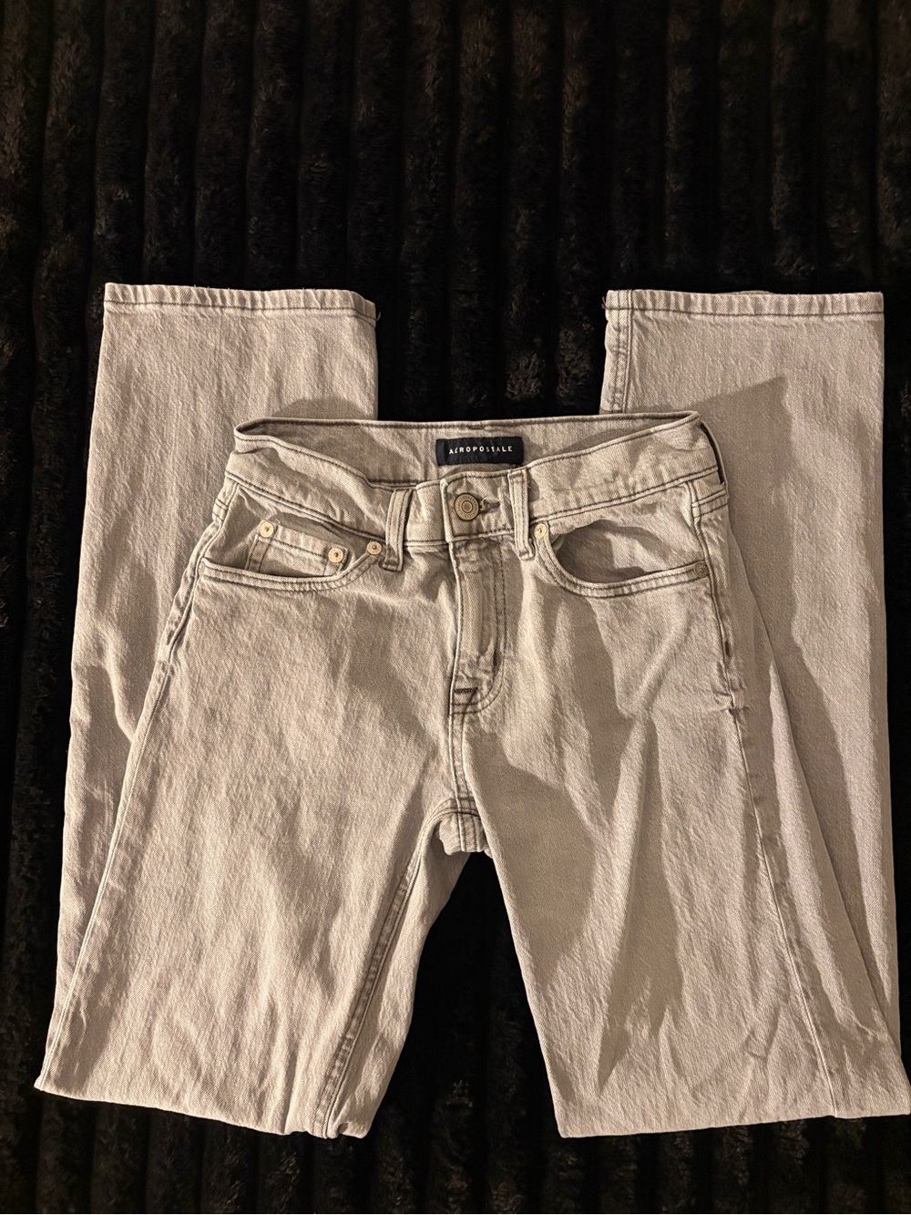 aeropostale low rise baggy jeans in light grey
